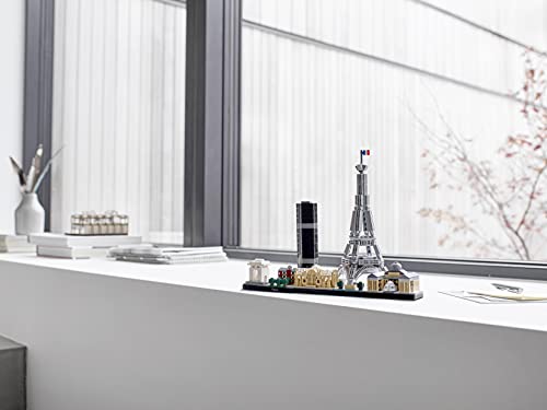 LEGO Architecture París, Set de Construcción Creativa, Torre Eiffel, El Louvre, Maqueta Coleccionable de Monumentos, Pieza Decorativa para el Hogar y Oficina, Regalo para Hombres y Mujeres 21044