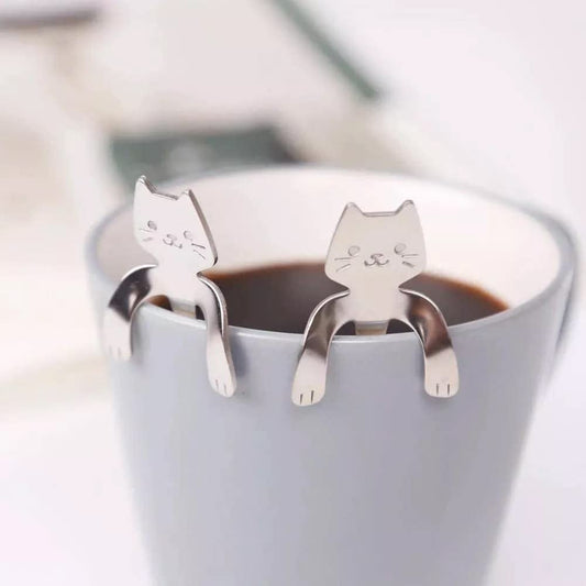 Cubiertos de gato – Acero con orejitas y patas