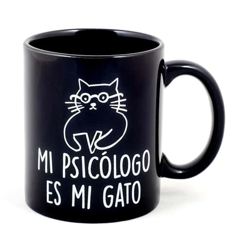 Mi psicólogo es mi gato – Taza cerámica para cat lovers