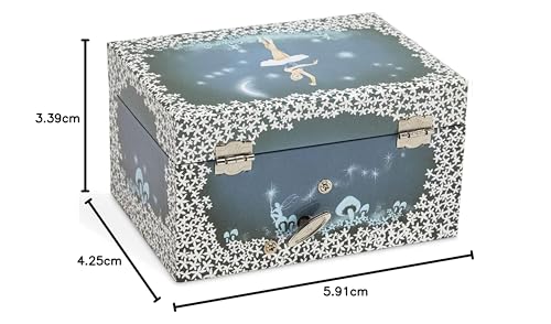 Jewelkeeper - Caja de Música para Joyas, con Hada Estrellada Azul y Blanca - Melodía del Lago de los Cisnes