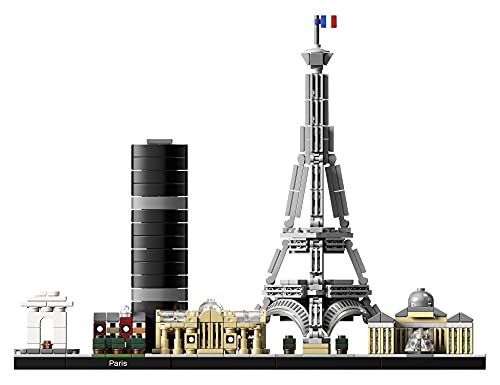 LEGO Architecture París, Set de Construcción Creativa, Torre Eiffel, El Louvre, Maqueta Coleccionable de Monumentos, Pieza Decorativa para el Hogar y Oficina, Regalo para Hombres y Mujeres 21044