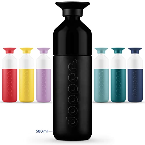 Dopper Insulated Blazing Black Botella Isotérmica - Botella Agua 580ml - Termo para café - Botella de acero inoxidable - Botella deportiva - 24 horas fría, 9 horas caliente