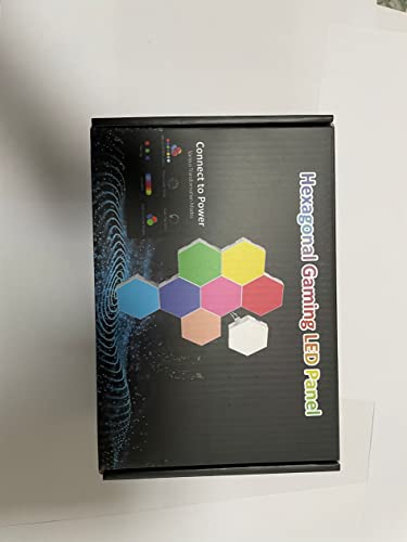 Hexagonal LED Pared Luces 8pcs RGB Gaming Panel — Sincronización de Música Hexagonales Gamer Habitacion Pared Decoracion Lampara Smart App…