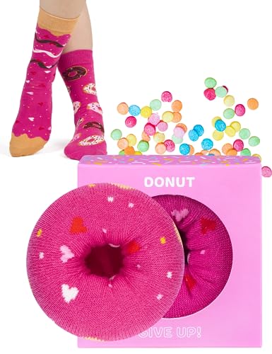 soxo Donut Calcetines Mujer Divertidos Algodon Socks Regalos Originales Regalo Colores 35-40 Rosa 1 Par