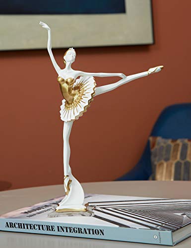 Amoy-Art Decorativa Escultura Bailarina Yoga Figura Mujer Estatua Resina Regalo 30cm