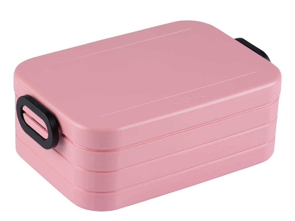 Mepal - Fiambrera Bento Take A Break midi - Lonchera Con Bento Box - Lunch Box para Sándwiches, Pequeños Tentempiés y Sobras - Merienda & Almuerzo - Con Compartimentos - 900 ml - Nordic Pink