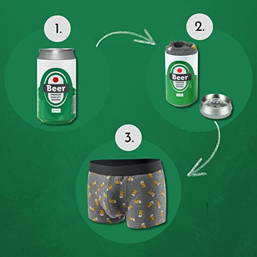 soxo Lata Calzoncillos Hombre Boxer Algodon Boxers Deportivos Regalos Originales L Beer