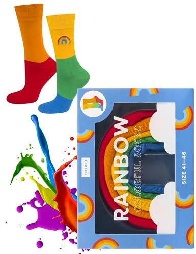 soxo Calcetines Mujer Divertidos Regalos Originales Para Hombre LGBT Ropa Pride 41-46 Arcobaleno