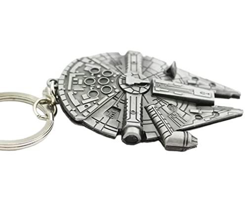 WOO LANDO Llavero de metal con anillo para fans de la saga de Star Wars, Milenio, M