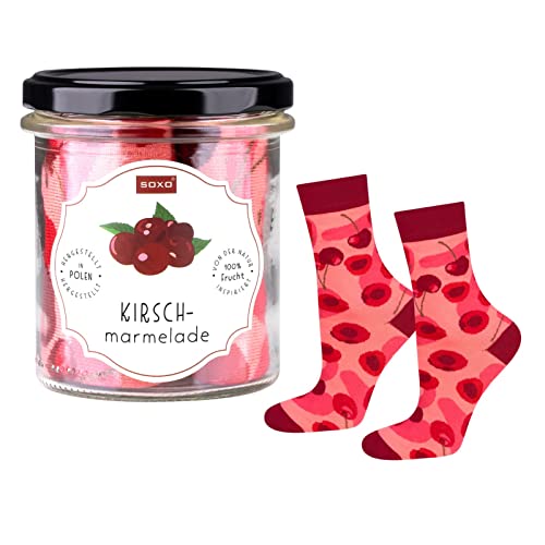 soxo Tarro De Mermelada Calcetines Mujer Divertidos Algodon Regalos Originales Regalo 35-40 Kirsch Marmelade