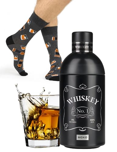 soxo Whisky Calcetines Hombre Divertidos Algodon Regalos Originales Colores Regalo Hombres 40-45 Whisky 1 Par