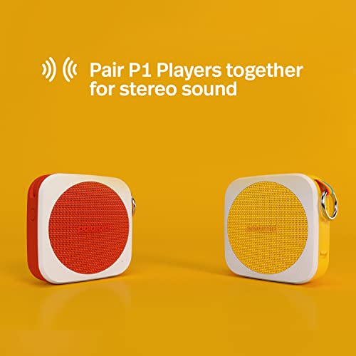 Polaroid P1 Music Player (Yellow) - Super Portable Wireless Bluetooth Speaker Rechargeable with IPX5 Waterproof and Dual Stereo Pairing