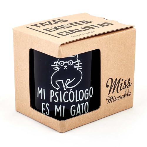 Mi psicólogo es mi gato – Taza cerámica para cat lovers