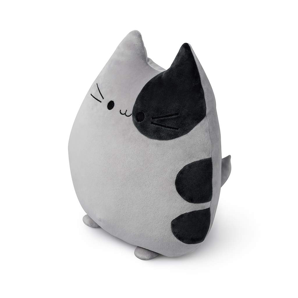Cojín “Sweet Kitty” gris Balvi – Un minino que abraza tu espalda