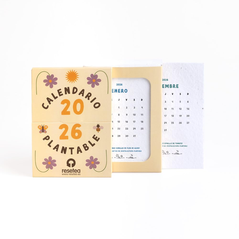 Calendario Plantable 2026 – Un Año Lleno de Vida