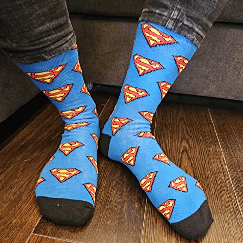 DC Comics The Batman Superman Zapatillas Casa Hombre Invierno Divertidas Pantuflas 45/46 Zapatillas Superman + Calcetines 40-45