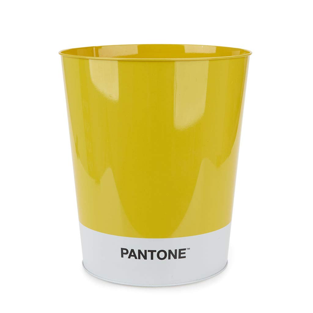 Balvi Papelera Pantone Color amarillo Cubo de reciclaje para la oficina y el hogar Producto de papele