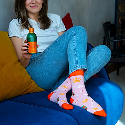 soxo Bebidas Calcetines Mujer Divertidos Algodon Socks Regalos Originales Regalo Colores 35-40 Prosecco 1 Par