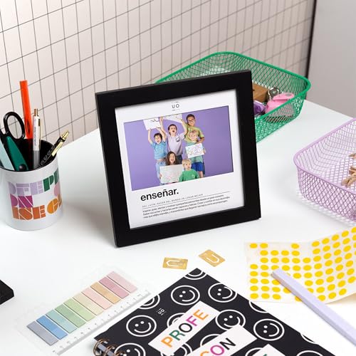 Enseñar es dejar huella – Marco con definición para profes