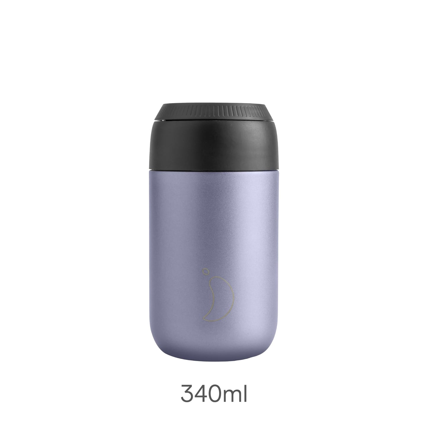 Chilly's Serie 2 Taza de Cafe Termica - Taza de Doble Pared con Tapa - Acero Inoxidable sin BPA - Lavender, 340ml