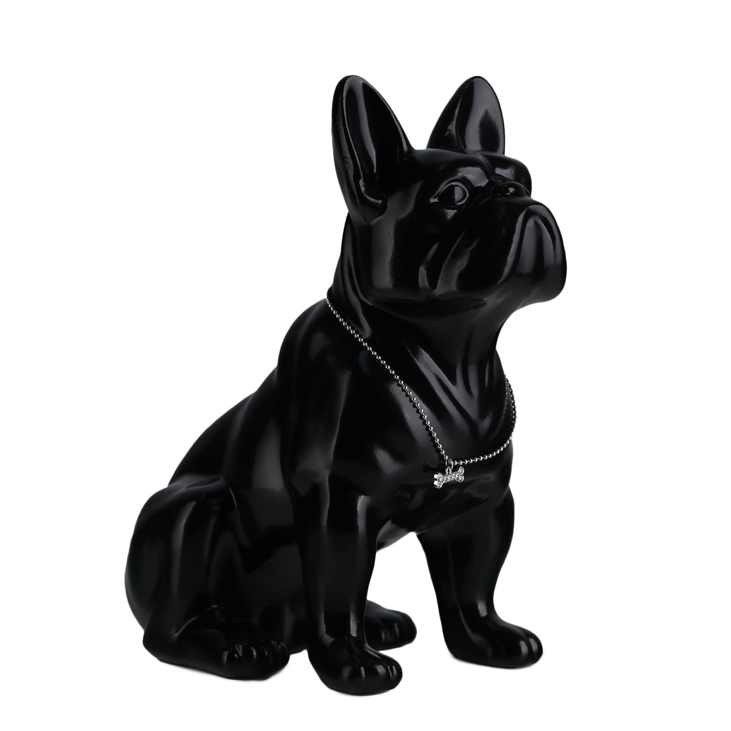 suruim Estatua de Bulldog inglés de Resina, Escultura Francesa, decoración del hogar, Figuras coleccionables Modernas, Arte para Perros, decoración (Negro, 12.2 Pulgadas), 10.6 x 5.9 x 12.2 Pulgadas