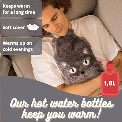 soxo Peluche Bolsa Agua Caliente Hot Water Bottle With Cover Bolsas De Agua Caliente Para Cama Gato 2