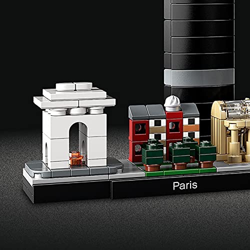 LEGO Architecture París, Set de Construcción Creativa, Torre Eiffel, El Louvre, Maqueta Coleccionable de Monumentos, Pieza Decorativa para el Hogar y Oficina, Regalo para Hombres y Mujeres 21044