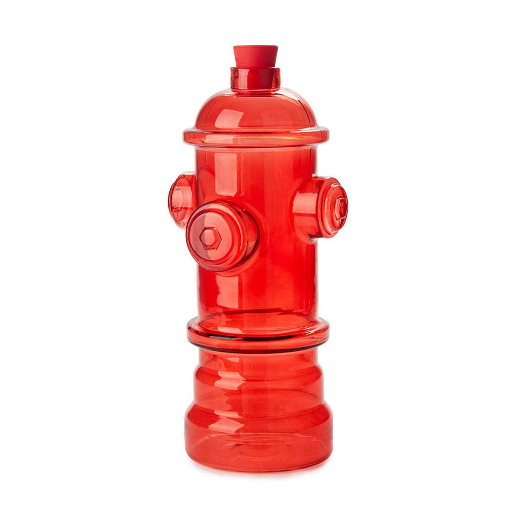 Balvi Botella Hydrant Color Rojo Simula una Boca de Incendios Vidrio