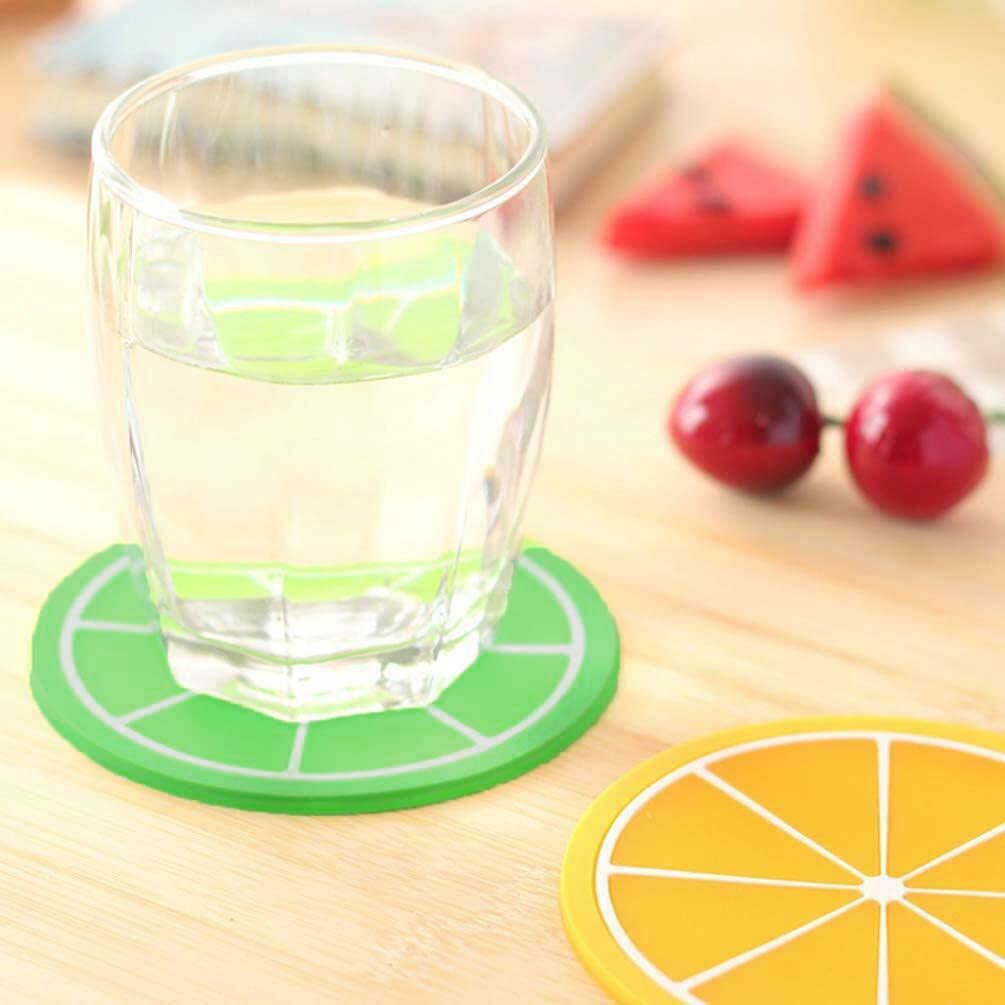 SyiXute 14 Piezas Creativa Fruta Posavasos,Posavasos de Silicona para Bebidas para Vino,Vidrio,Té- Mejor Bebida para el Hogar,Cerveza para Cocina Salón y Bar