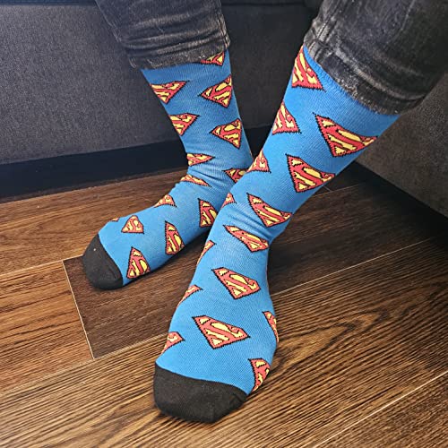 DC Comics The Batman Superman Zapatillas Casa Hombre Invierno Divertidas Pantuflas 45/46 Zapatillas Superman + Calcetines 40-45