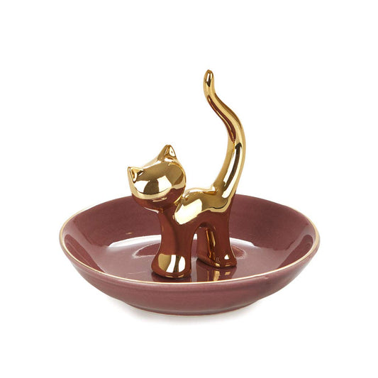 Balvi Porta anillos Gatto Color dorado Decora tu dormitorio con este original anillero de gato elabor