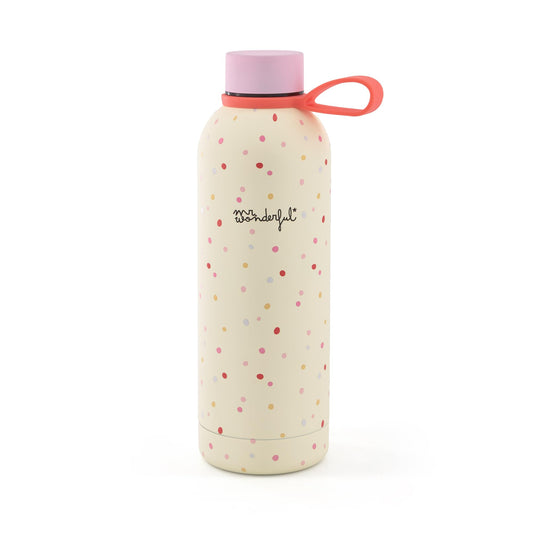 Mr. Wonderful Mr.Wonderful-Botella térmica-Topos de colores, multicolor (2506010269W0UN)