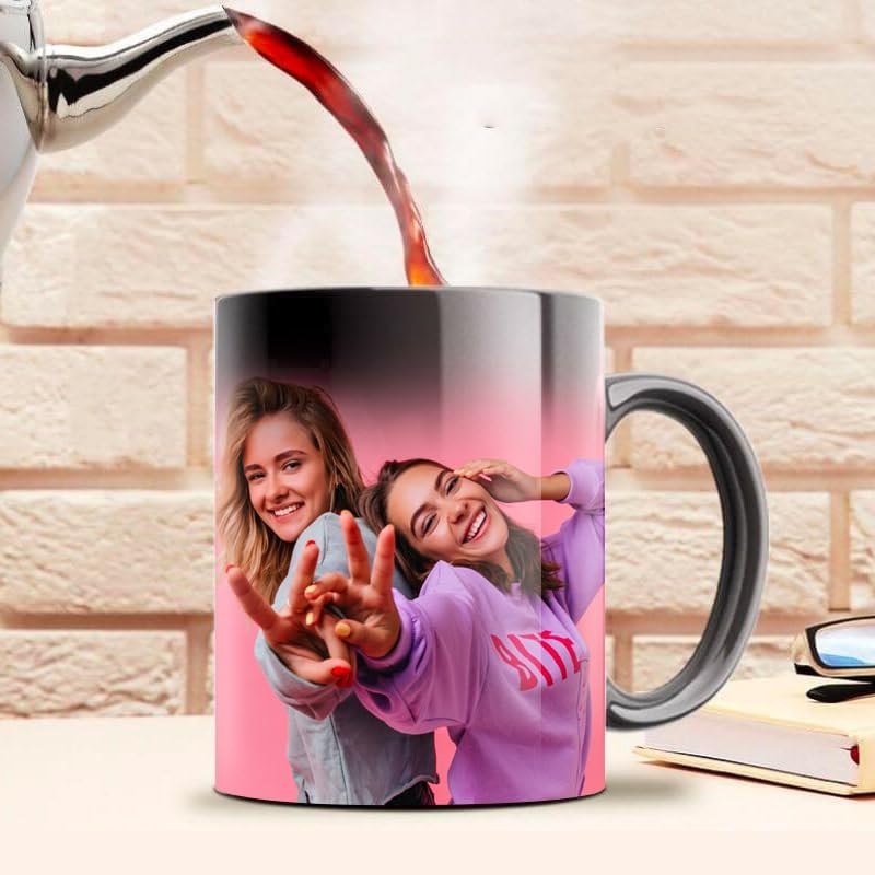 Transparent Gift Taza Mágica Personalizada con Foto.Tazas Personalizadas Cerámica de Desayuno. Regalos Originales para Hombre y Mujer. Regalos San Valentín, Aniversario, Regalos para Parejas, Novios