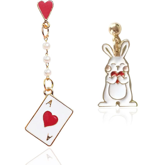 Pendientes Asimétricos Cartas de Póker – Un As de Picas con Mucho Estilo