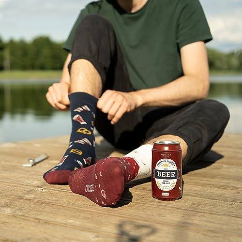 soxo Cerveza Calcetines Hombre Divertidos Algodon Regalos Originales Regalo Hombres 40-45 Irish Red Ale 1 Par