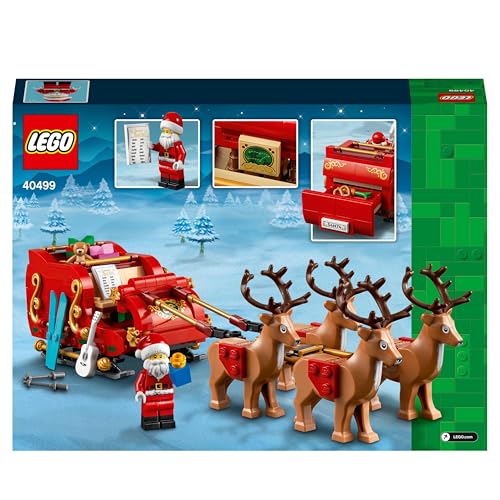 Trineo de Papá Noel LEGO – Regalos, renos y magia lista para montar