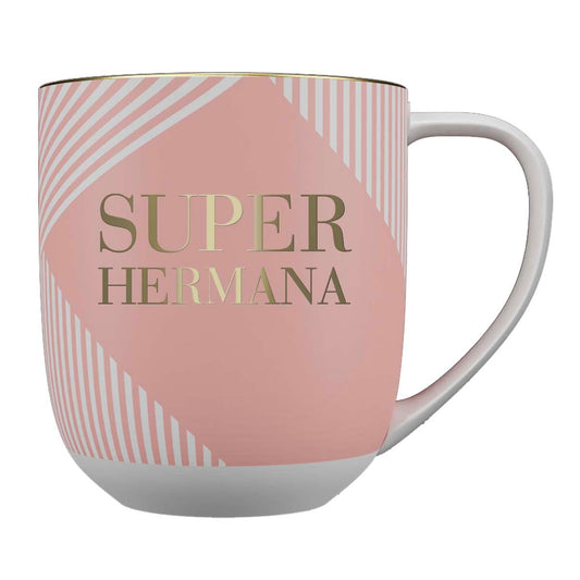 Taza “Super hermana” – Café con cariño fraternal
