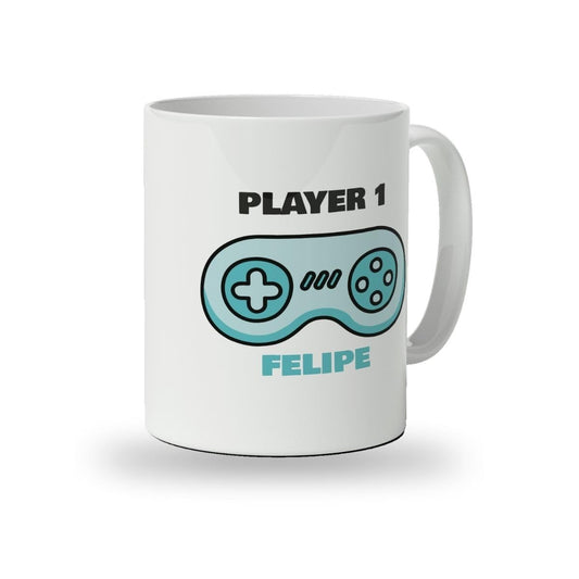 Taza Día del Padre Personalizada | Regalos Originales Para Hombre | Taza de Café con Frase Divertida Para Papá | Apta Para Microondas y Lavavajillas | Player 1, Player 2.