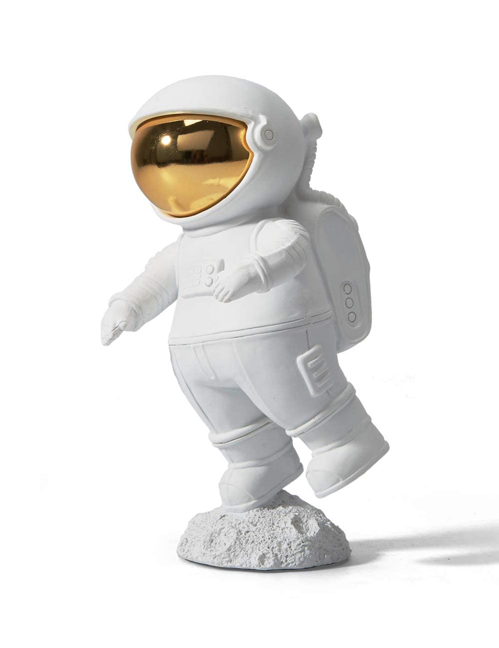 Amoy-Art Astronauta Figura Escultura Modern Decorativa Regalo Interior Estatua Salon Arte Resina Decoración del Hogar Bianco 19cm