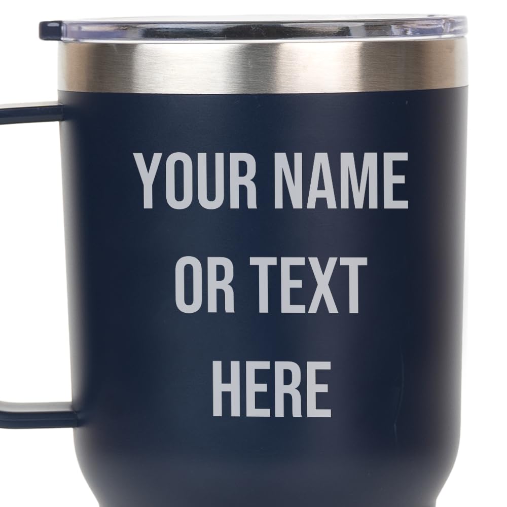 Wanapix | Taza Térmica Personalizada de Doble Capa | Capacidad 600 ml | Color Azul | Conserva Frío y Calor durante Horas | Grabado con Nombres o Textos | Regalo Original | 100% Personalizado