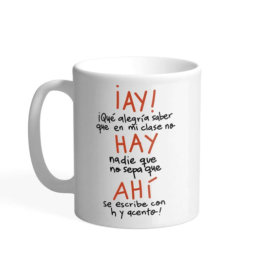 Pedrita Parker Taza de café para Profesores Taza desayuno original para Profesores - Ay, hay, ahí