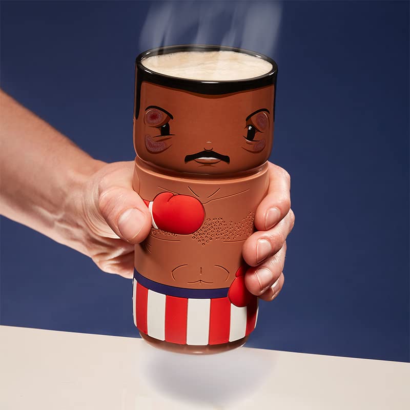 numskull CosCups by Rocky Apollo Creed - Taza de cerámica con funda de goma, 400 ml, producto oficial de Rocky