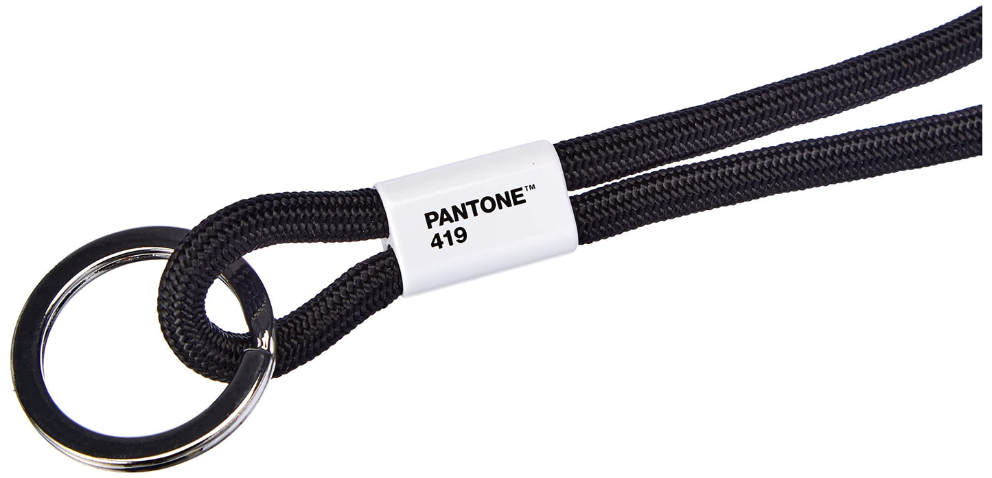 Pantone Diseño de llavero Key Chain Long, Black 419, Negro