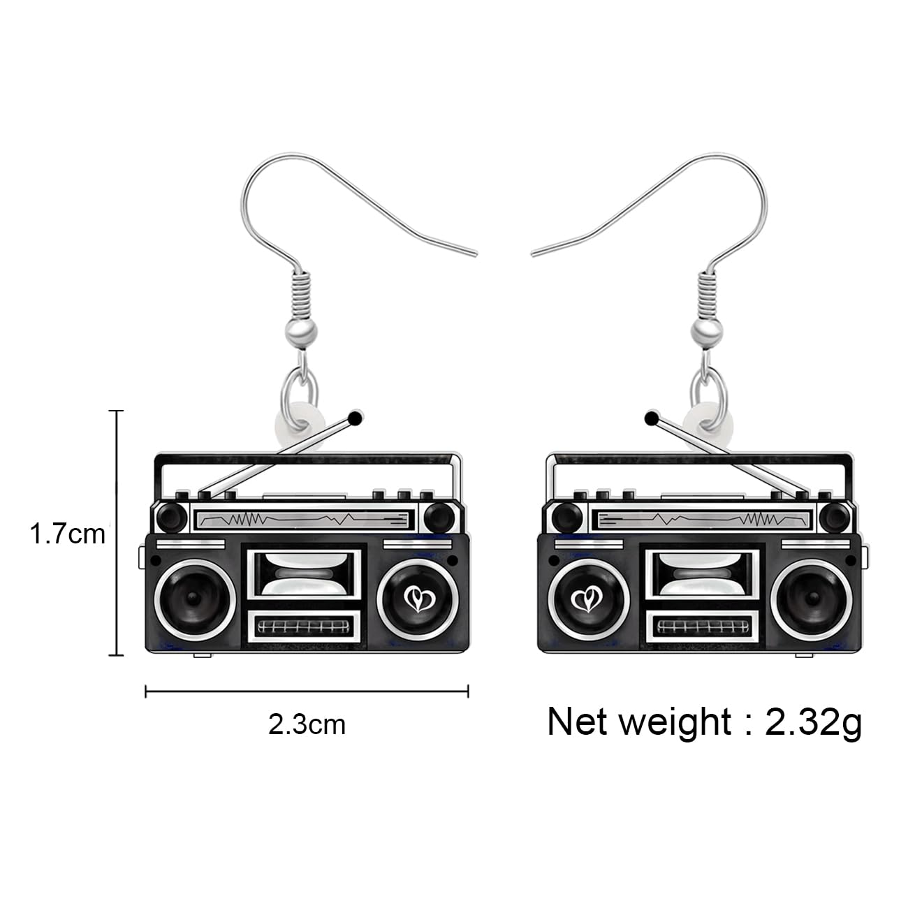 Pendientes Radio Vintage – Sintoniza la nostalgia de los 80