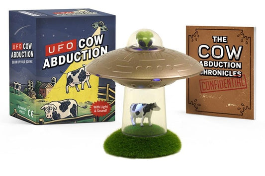 OVNI con vaca – Abducción luminosa para tu escritorio