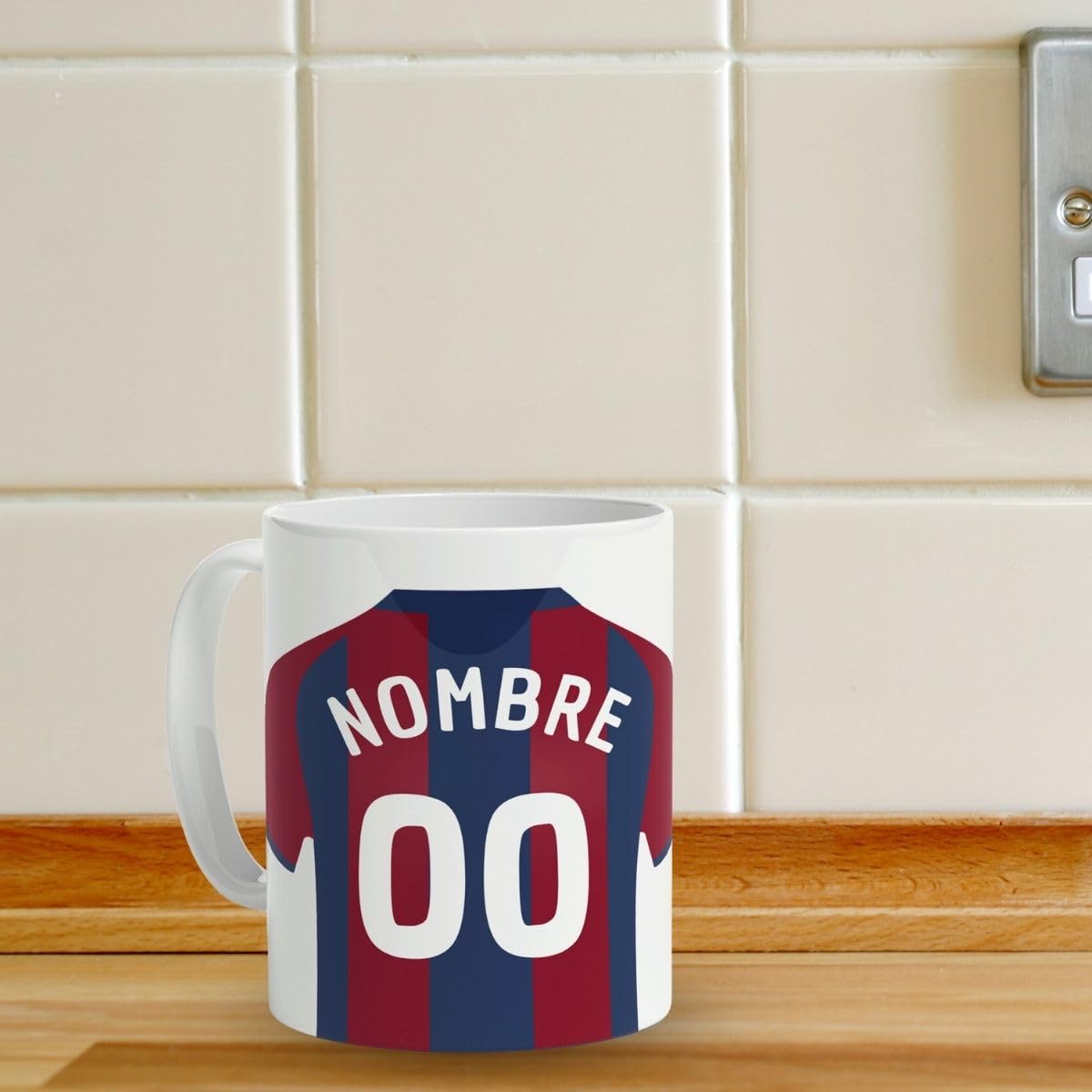 Taza Personalizada Fútbol | Tazas de Desayuno Barcelona | Regalo Original para Aficionados del Futbol | Cosas de futbol para Niños | Regalos Mundial Futbolistas | Balón de fútbol