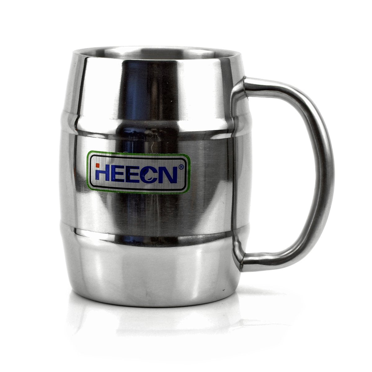 HEECN® Jarra Cerveza Acero Inoxidable - Vaso Cerveza Acero - Taza de Cerveza para Camping - Jarras de Cerveza de Metal - Cerveza Fria - Vaso Termico - Doble Pared 40cl HESS-003