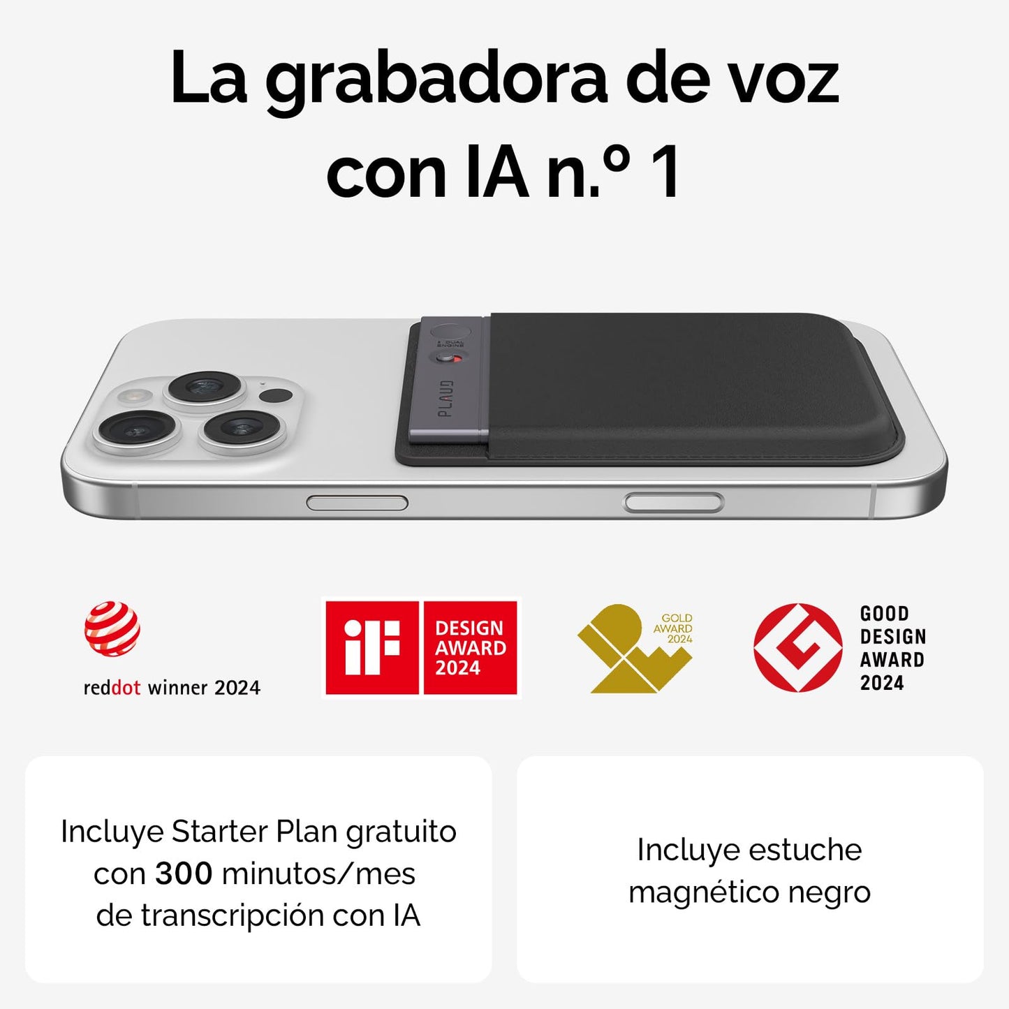 Grabadora con IA – Transcribe ideas al instante