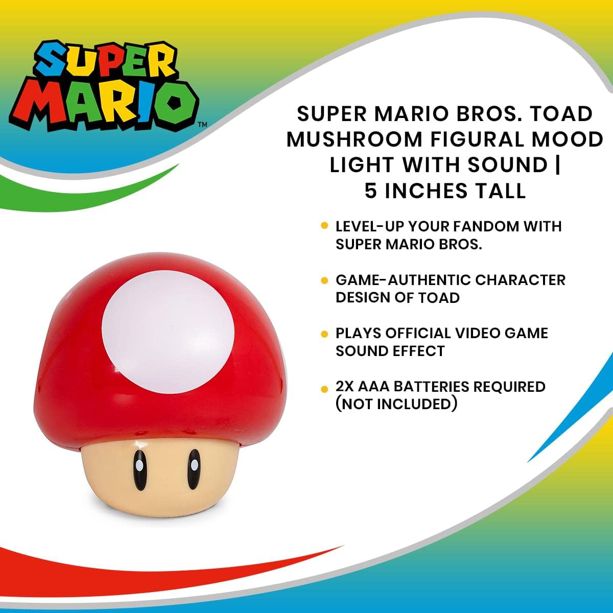 Super Mario Mushroom Luz con sonido, Multi