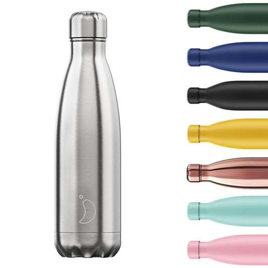Botella De Agua De Chilly's - Acero Inoxidable y Reutilizable - Prueba de Fugas, Libre de transpiración - Acero Inoxidable - 500ml